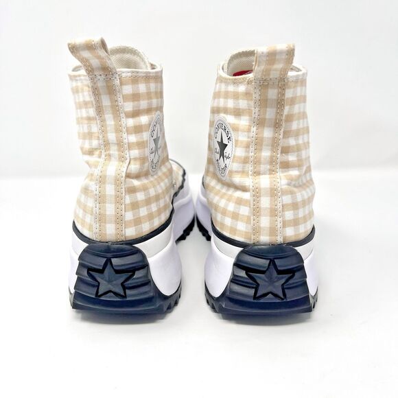 Converse Run Star Hike Shoes Sz 10.5 Gingham Chunky Platform High-Top Sneakers - Picture 7 of 13
